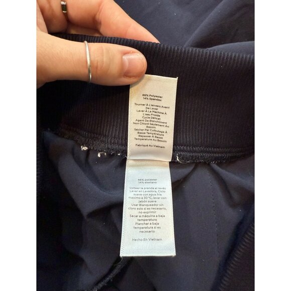 T By Talbots Womens Navy Joggers Pants Size S / P Stretch Comfort Pockets Cuffed - Picture 8 of 9